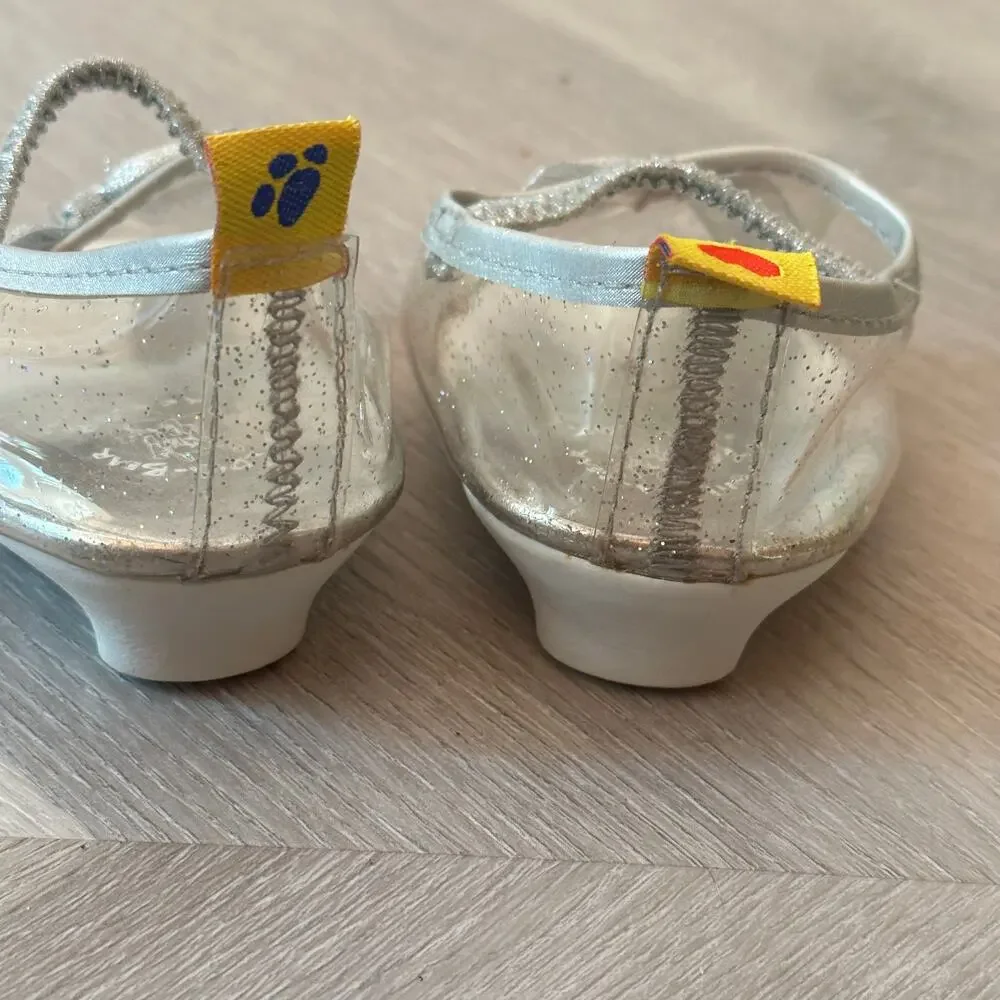 Build a Bear Shoes Silver High Heels Glitter Princess Cinderella